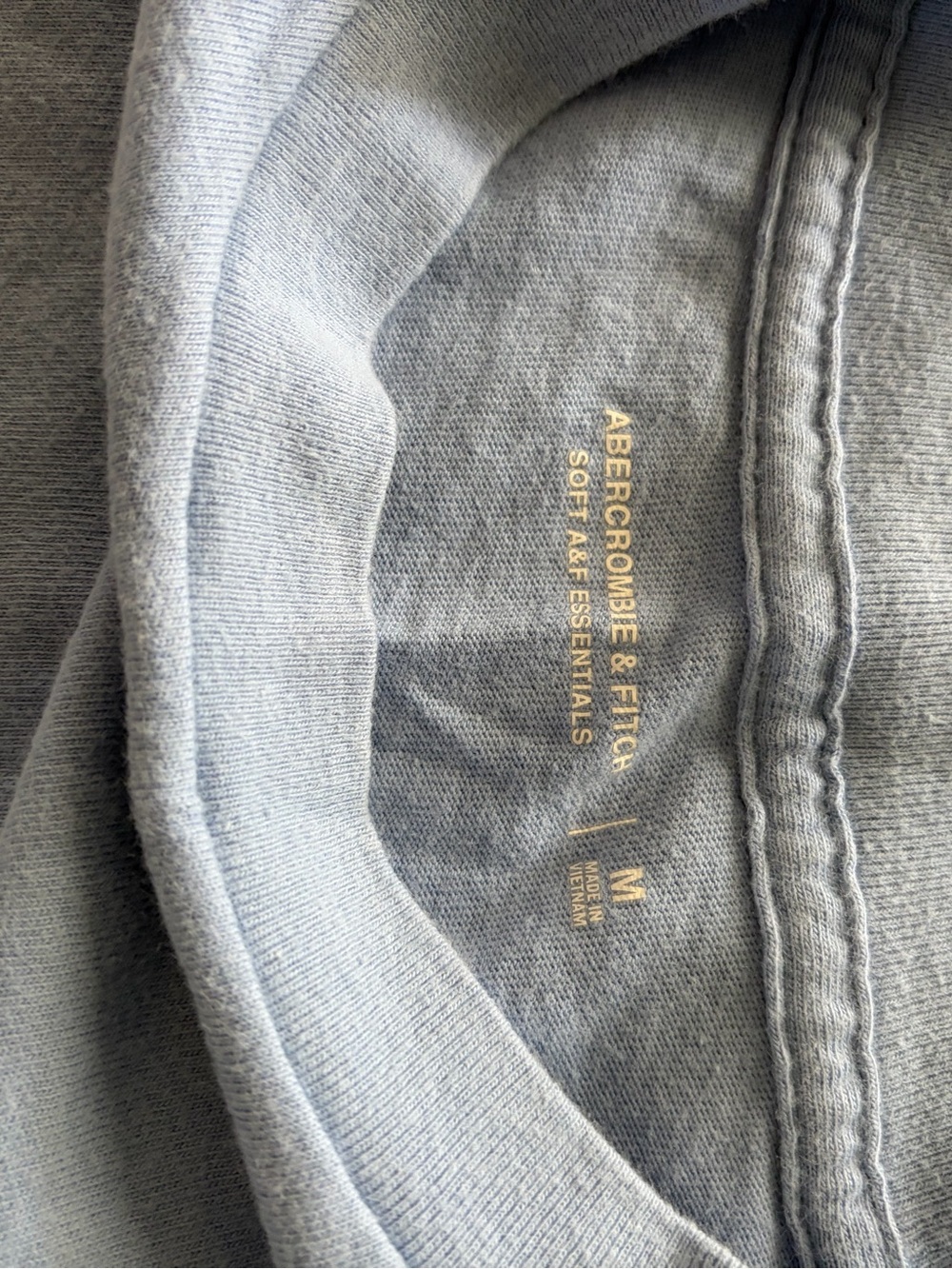 Abercrombie & Fitch Men’s Heather Light Gray - Light Blue t-shirt.